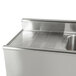 A stainless steel Eagle Group underbar sink with two drains.