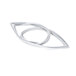 A white plastic gasket with a white cable.