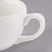 a close-up of a white cup