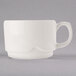 A Libbey ivory porcelain large coffee cup with a handle.