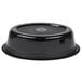 A black Pactiv VERSAtainer plastic container with a black lid.