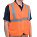 A Cordova orange safety vest with reflective stripes.