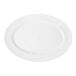 A white porcelain platter with a medium white rim.