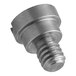 A close-up of a Hatco metal screw with a threaded head.