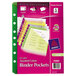 A pack of 5 Avery Mini Assorted Binder Pockets.