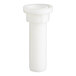 A white plastic pipe with a hole.