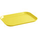 a yellow rectangular tray with a white background