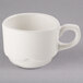 A Libbey ivory porcelain coffee cup with a handle.