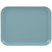 A steel blue Cambro Camlite tray with a white border.