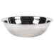 A silver Vollrath stainless steel mixing bowl.