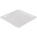 A white square American Metalcraft lid for a pizza pan.