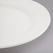 a close up of a white plate