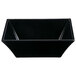 A black rectangular GET Siciliano square bowl with a triangle design inside.