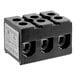 A black Alto-Shaam electrical terminal block with six holes.