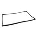 A black rubber seal on a white background.