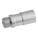 A stainless steel Hobart shaft with a threaded end.