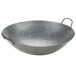 A large metal Town Hand Hammered Cantonese Wok with handles.