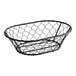 An American Metalcraft black wire mesh oval basket.