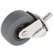 A Manitowoc stem caster with a small grey wheel and metal screw.