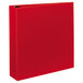 A red Avery Heavy-Duty binder with EZD rings.