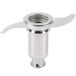 A Robot Coupe stainless steel bowl assembly with a blade.