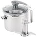 A stainless steel bowl assembly for a Robot Coupe commercial food processor.