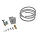 A Blodgett 55252 pilot kit consisting of a coiled metal tube, mounting bracket, fittings, and assorted hardware.