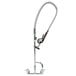 A chrome Equip by T&S wall mounted pre-rinse faucet with a hose.