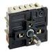 A black and white T-STAT-INF2 infinite switch for a food warming cabinet.