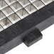 A black rectangular metal grid with a square grid pattern.