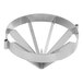A stainless steel circular blade with many sections.