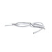 A close-up of a white gasket with white cords.