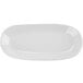 A white oval Tuxton relish tray.