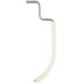 A white rectangular object with a white plastic handle and a gray metal hook.
