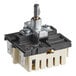A close-up of a black and white Vulcan Infinite Switch with a metal cover.