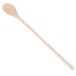 A Tablecraft beechwood wooden spoon with a long handle.