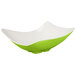 A Keywest Keylime melamine bowl with a white rim.