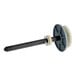 A black and white plastic release lever with a metal handle.