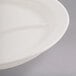 a close up of a white plate