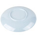 A light blue Thunder Group Blue Jade melamine plate with a white rim.