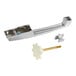 A close-up of a chrome Kason door handle and gear.