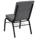 A Flash Furniture gray church chair with a gold vein metal frame.
