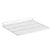 An Avantco white coated wire shelf with a metal rack.
