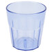 A slate blue Cambro plastic tumbler.