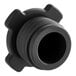 A black plastic Hobart wash arm plug with an O-ring.