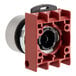 A red and black plastic connector with a metal housing for a Hobart 00-478752-00003 operator switch.