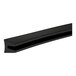 A black plastic curved window gasket for an Alto-Shaam heated display case.