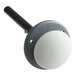 A Kason 487A-00400 4-inch release mechanism with a round white button and a gray mounting plate.