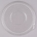 A clear dome lid with holes on a white background.