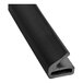 A black rubber strip with a white background.